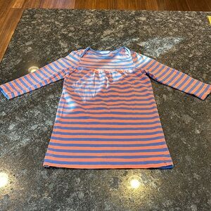 Baby Boden Orange and Blue Striped Long Sleeve Dress 2-3 Years